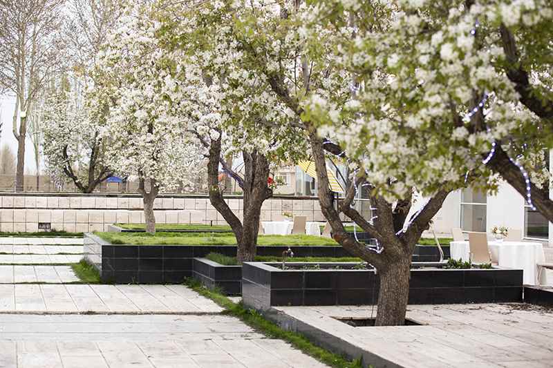 Afarinesh: trees, water and architecture